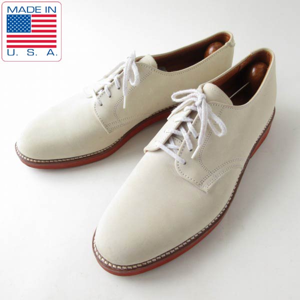 美品 80s-90s USA製 ウォークオーバー ホワイトバックス シューズ 幅狭