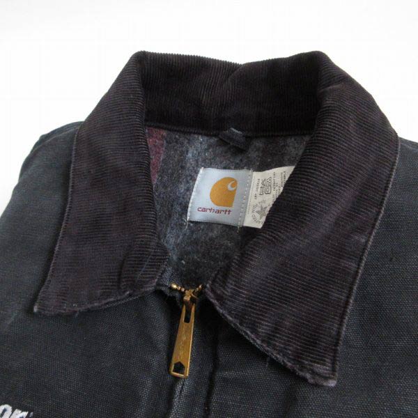 90s USA製 carhartt デトロイト ジャケット JB105 黒 フェード