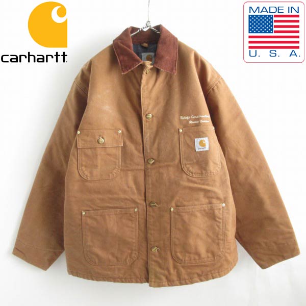 美品 00s USA製 carhartt カーハート ミシガン チョアコート 46R/XL