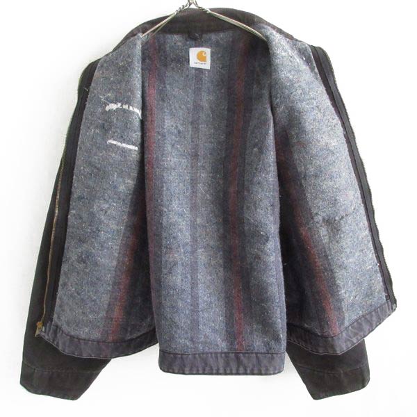 90s-00s USA製 carhartt デトロイト ジャケット フェード ブラック XL