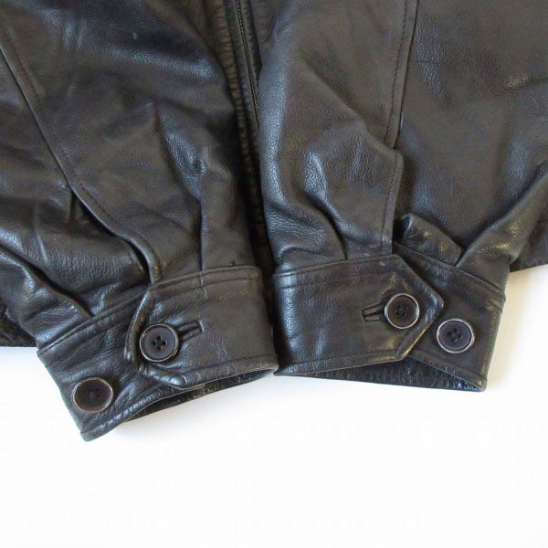 90s OLD GAP オールド ギャップ 短丈 レザージャケット 黒 L程度