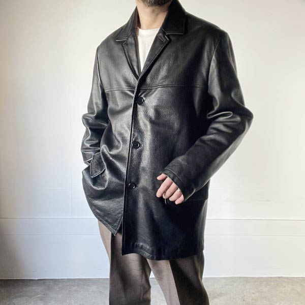 90s DKNY レザー ジャケット | 本革 カーコート レディース - 札幌