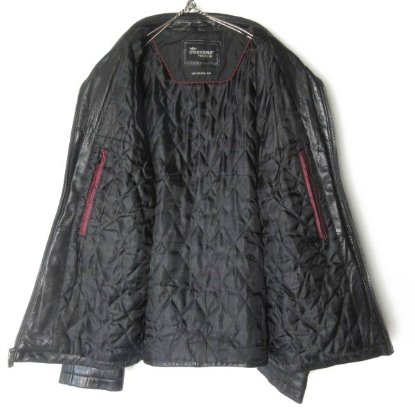 DOCKERS レザー ジャケット | 黒 Tバック M - 札幌 ビンテージ 古着屋
