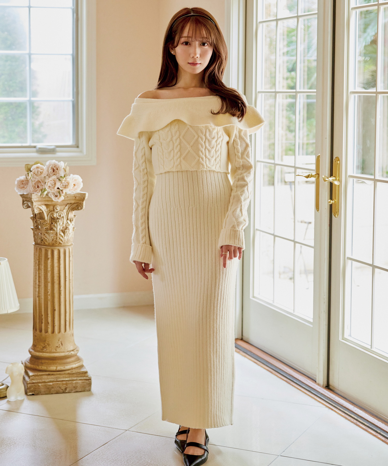 cable stich knit onepiece set – BUNNY APARTMENT