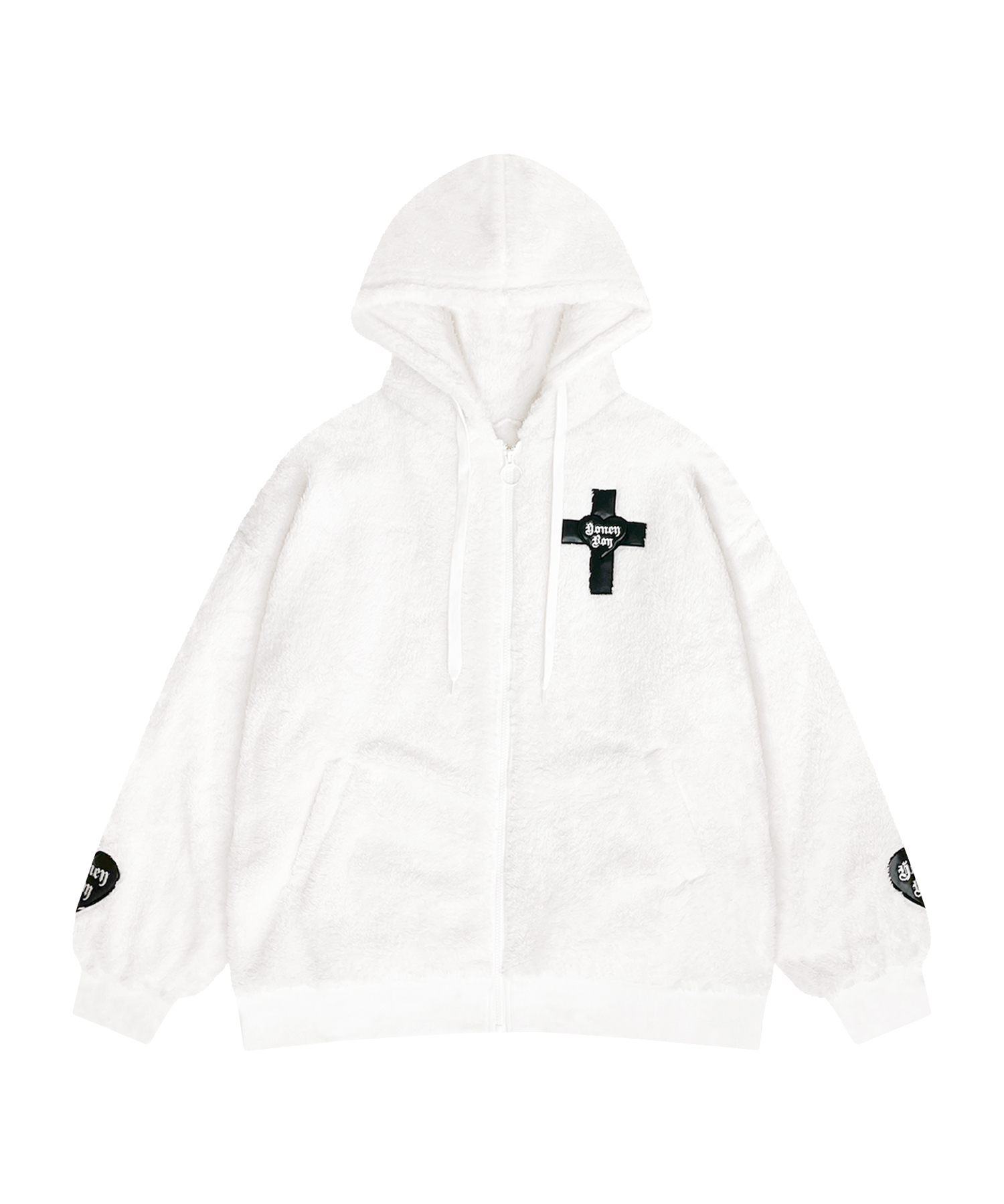 クロスアップリケボアジップパーカー – BUNNY APARTMENT