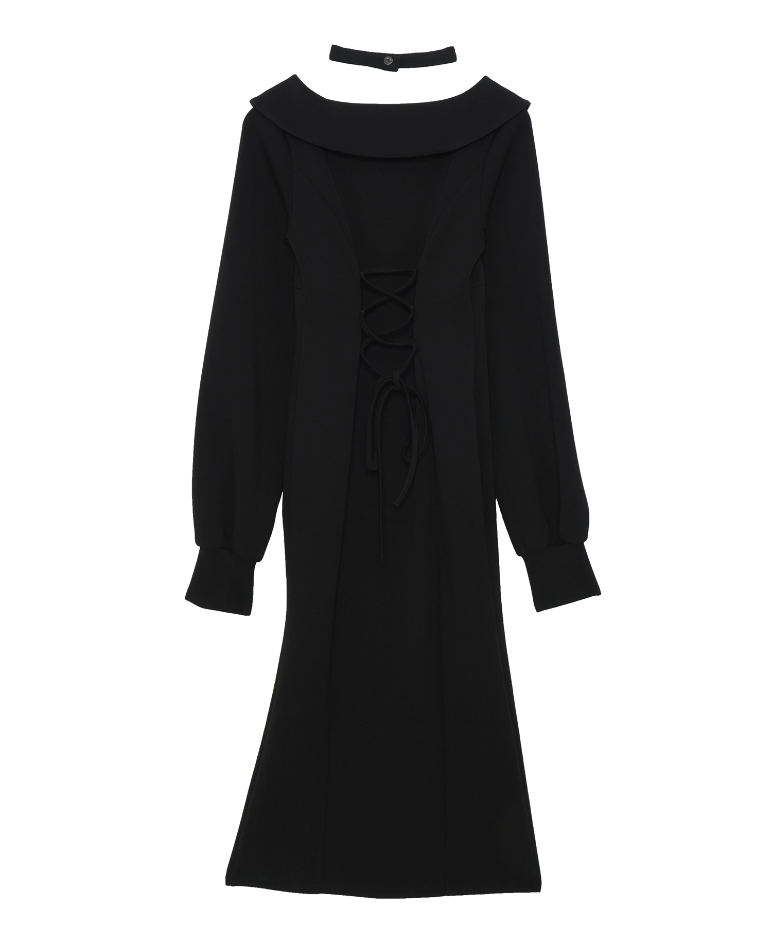 slit zip big collar one-piece – BUNNY APARTMENT