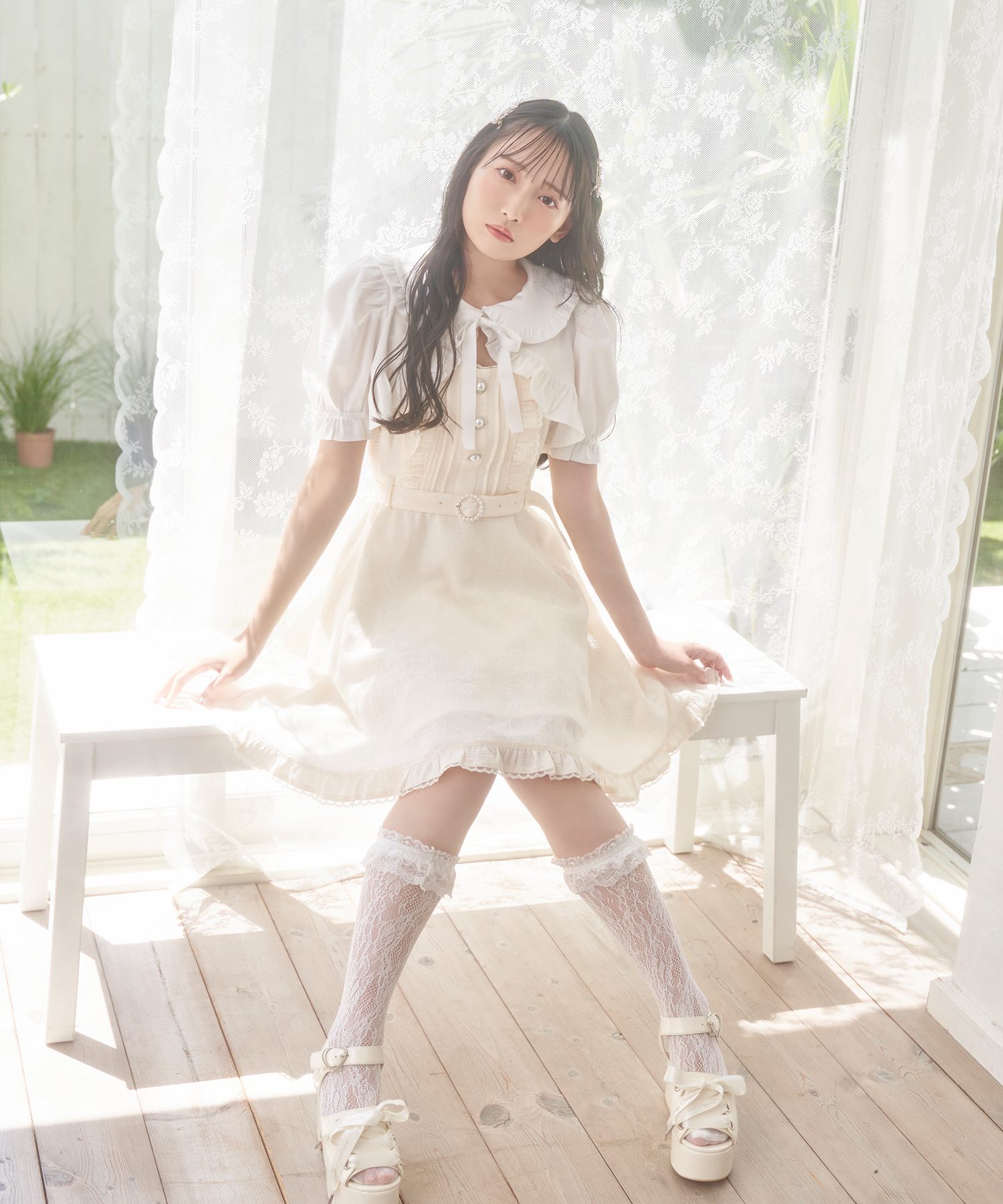 ローズキャミワンピクロップドブラウスセット – BUNNY APARTMENT