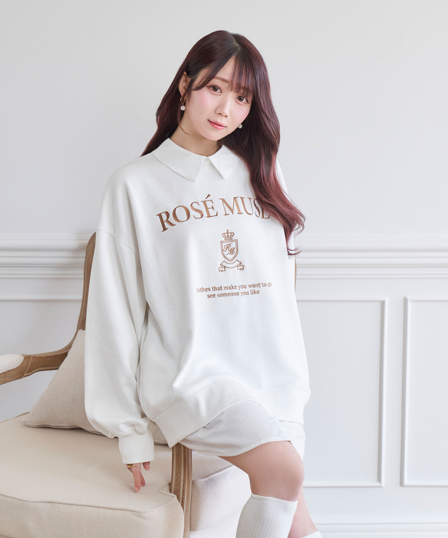 main story Bubble Sweatshirt Rose 8 タグ付き Bubble Sweatshirt