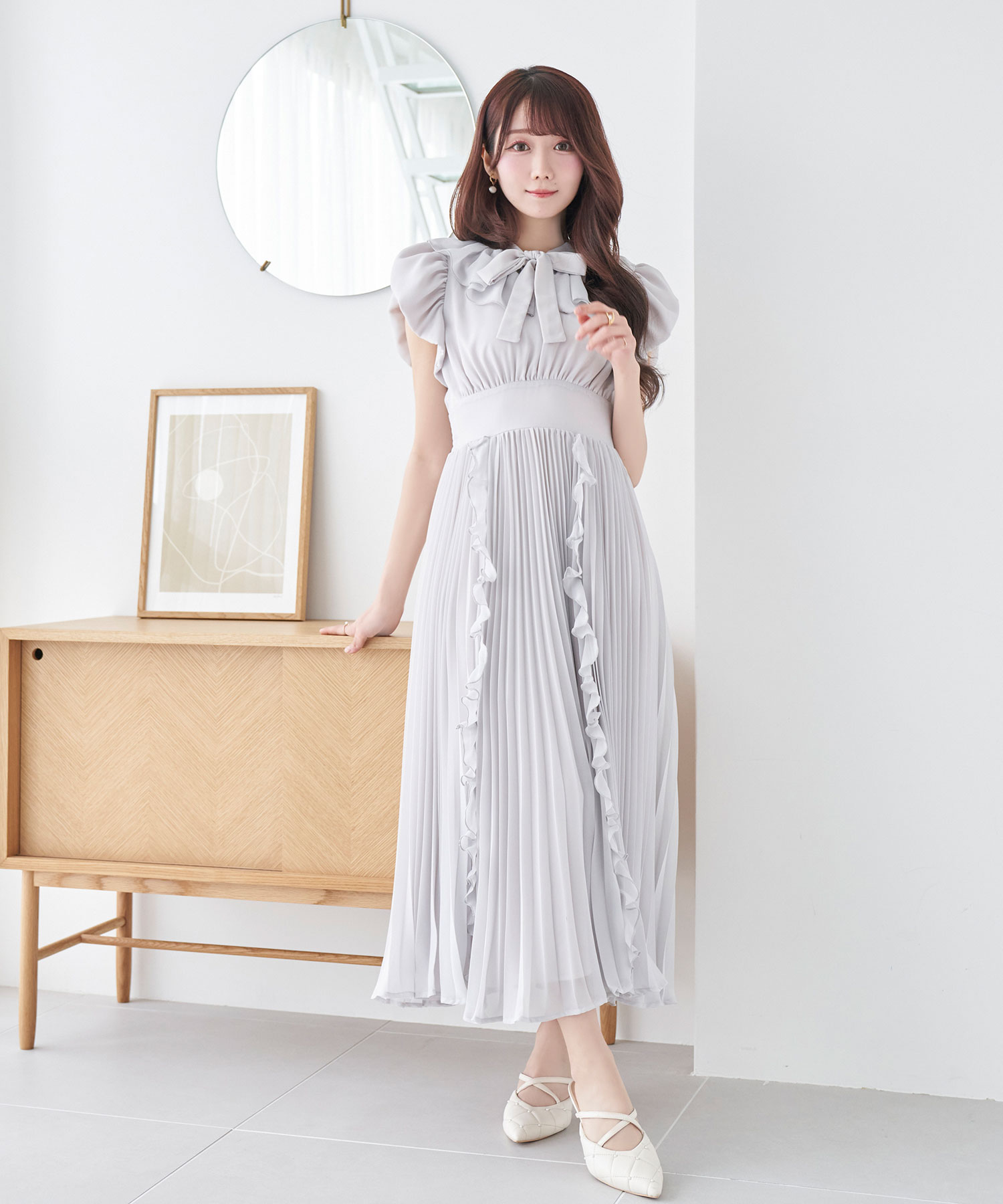chiffon pleated dress – BUNNY APARTMENT