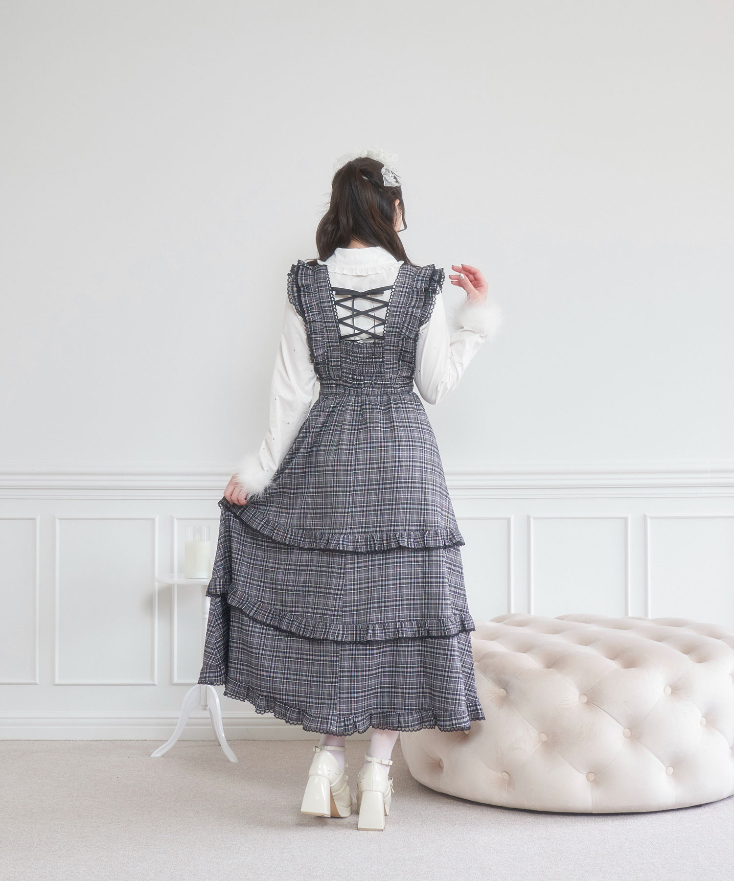 バックレースアップロングジャンパースカート – BUNNY APARTMENT