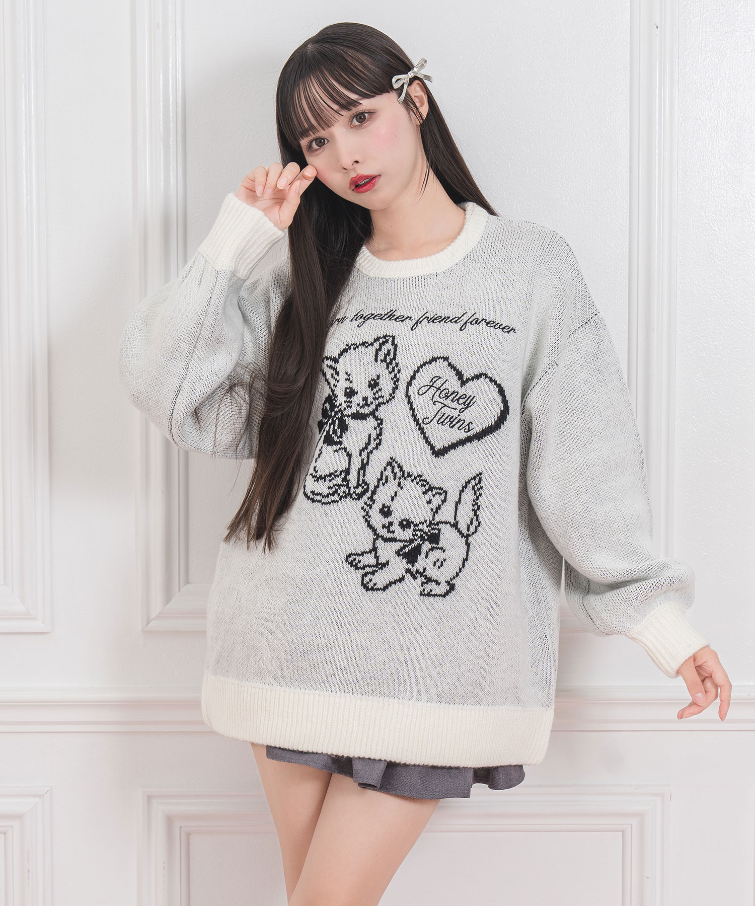 twin cats ジャガードニットワンピース – BUNNY APARTMENT