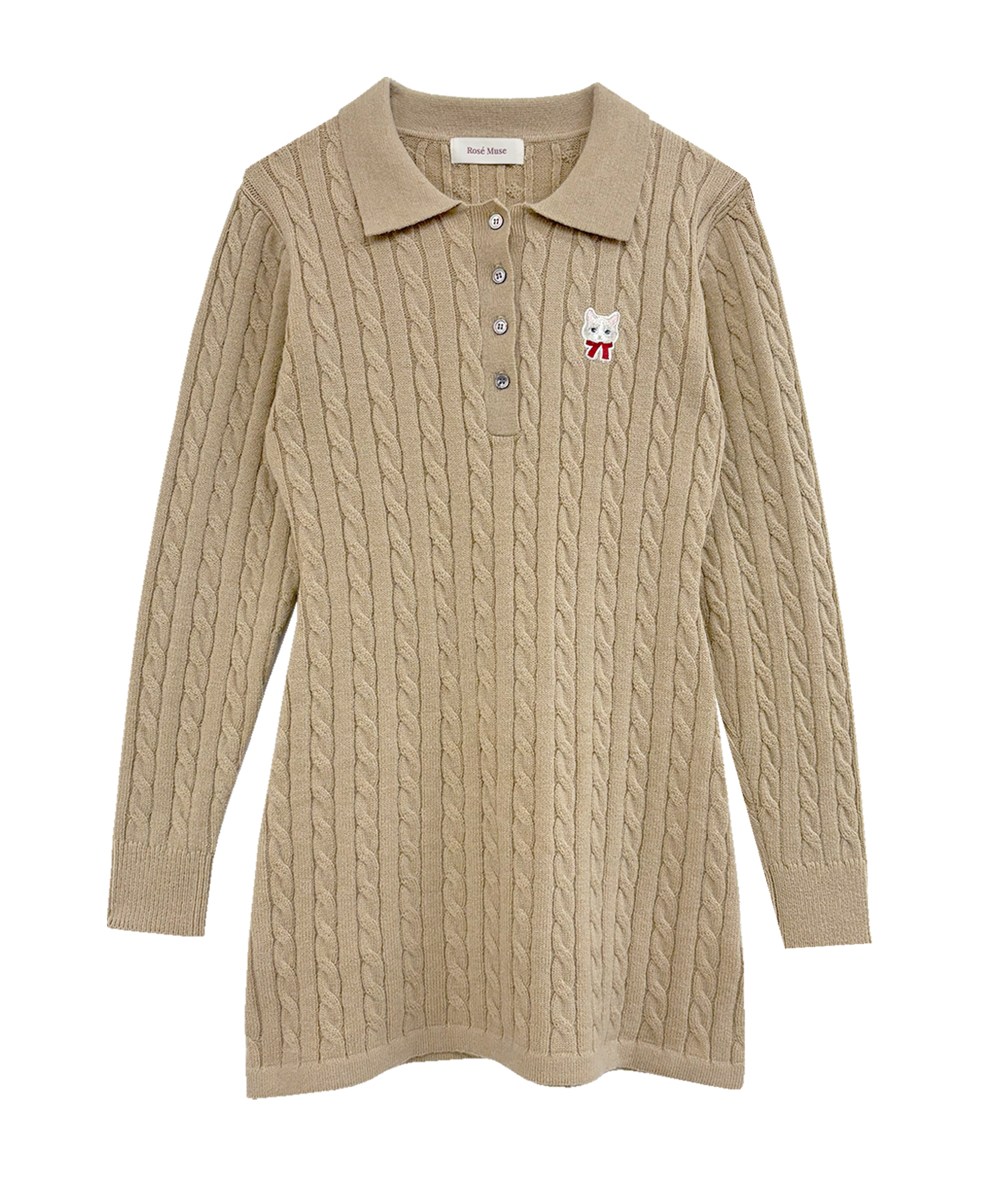 cat emb cable knit o/p – BUNNY APARTMENT