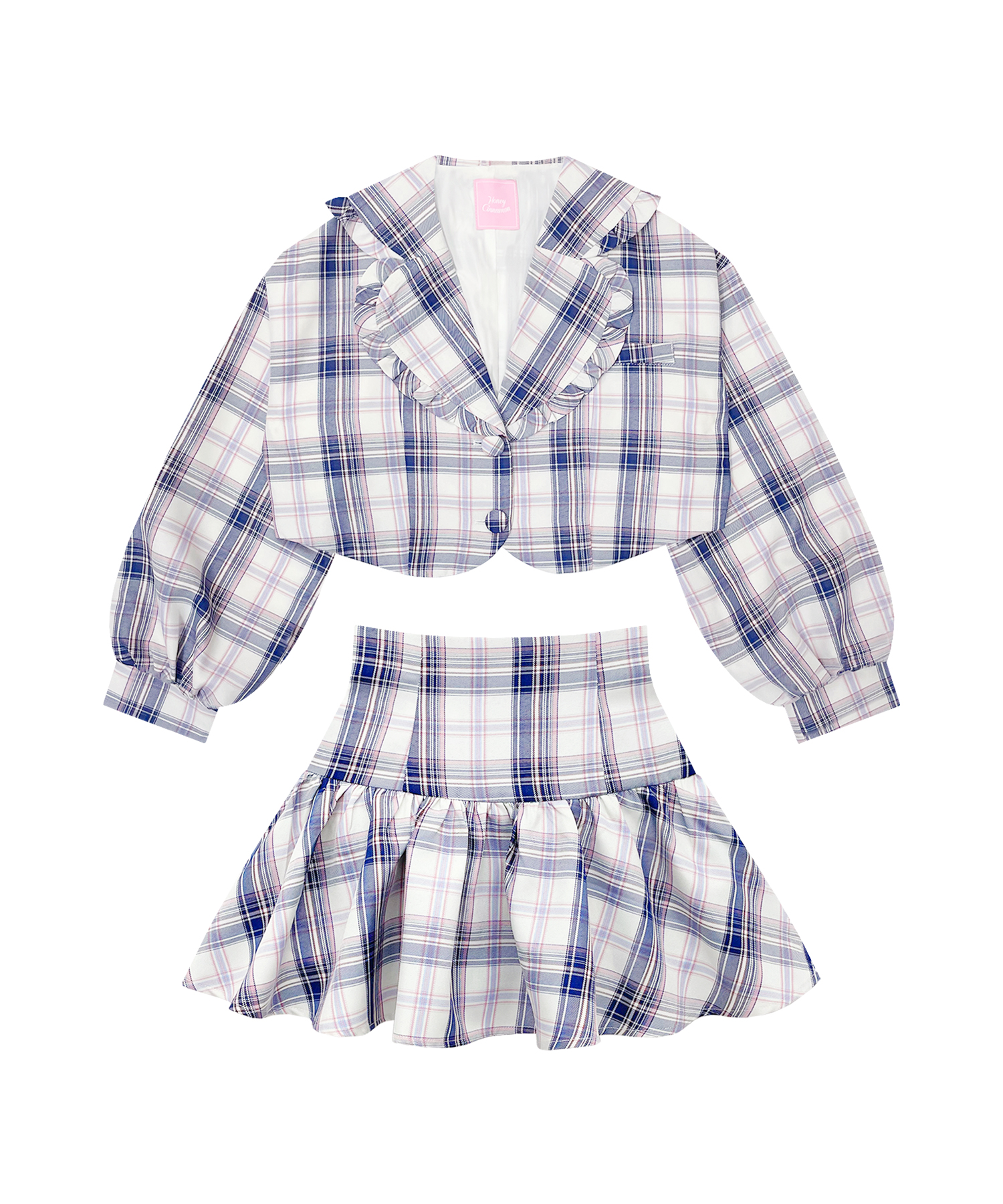 カラーチェックジャケットセットアップ – BUNNY APARTMENT