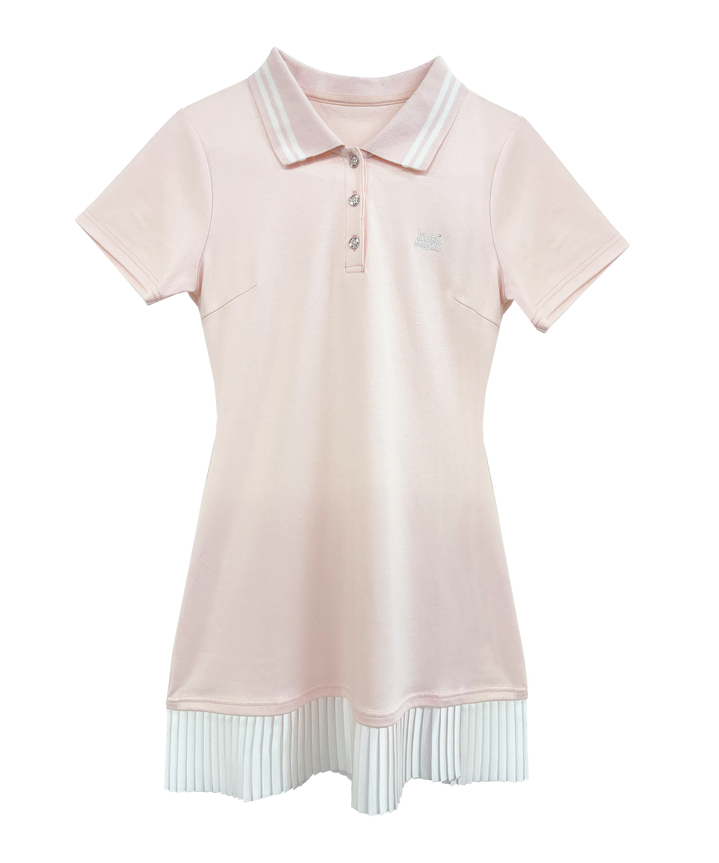 logo embroidery pleats polo op – BUNNY APARTMENT