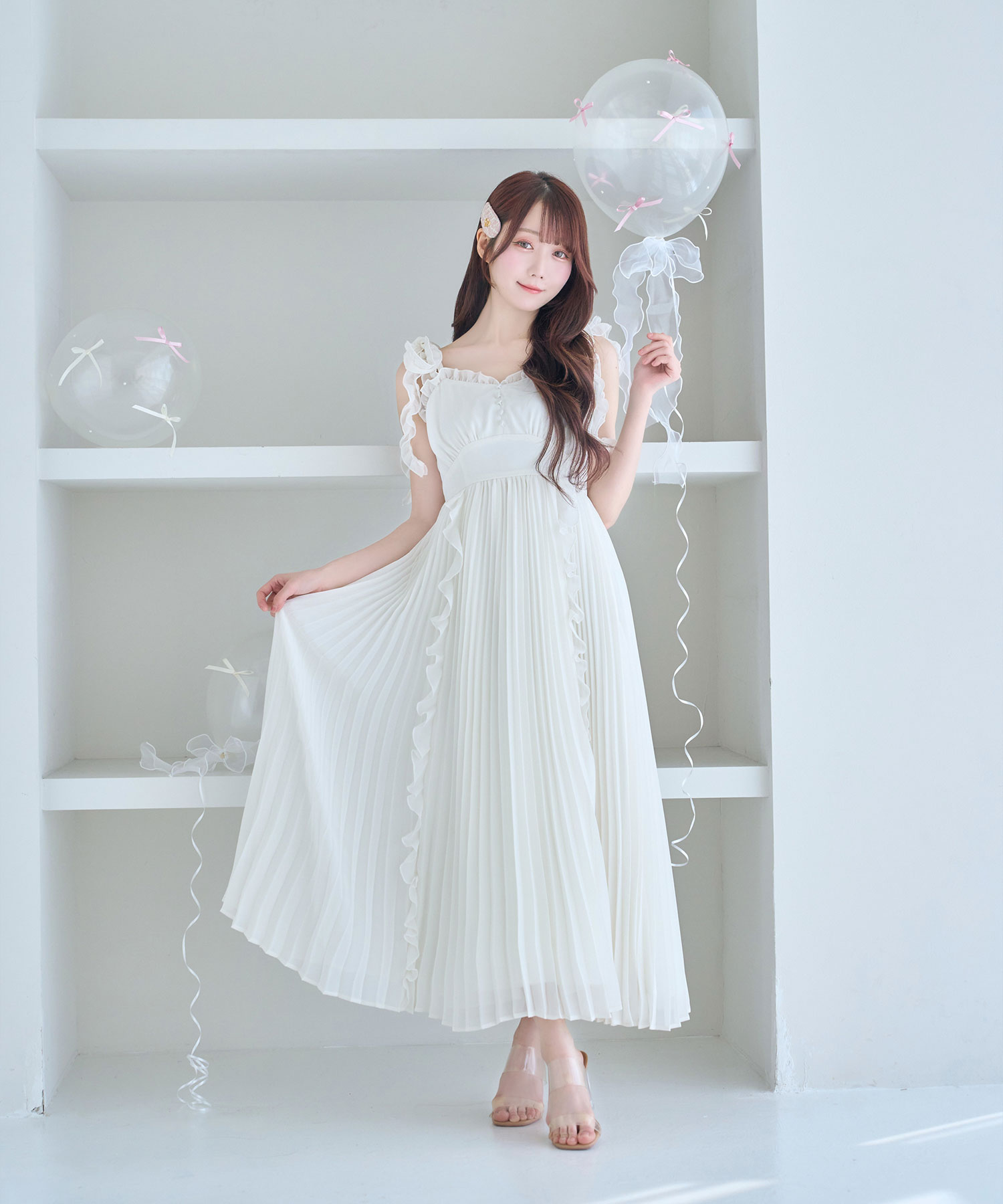 frill pleats airy cami o/p – BUNNY APARTMENT