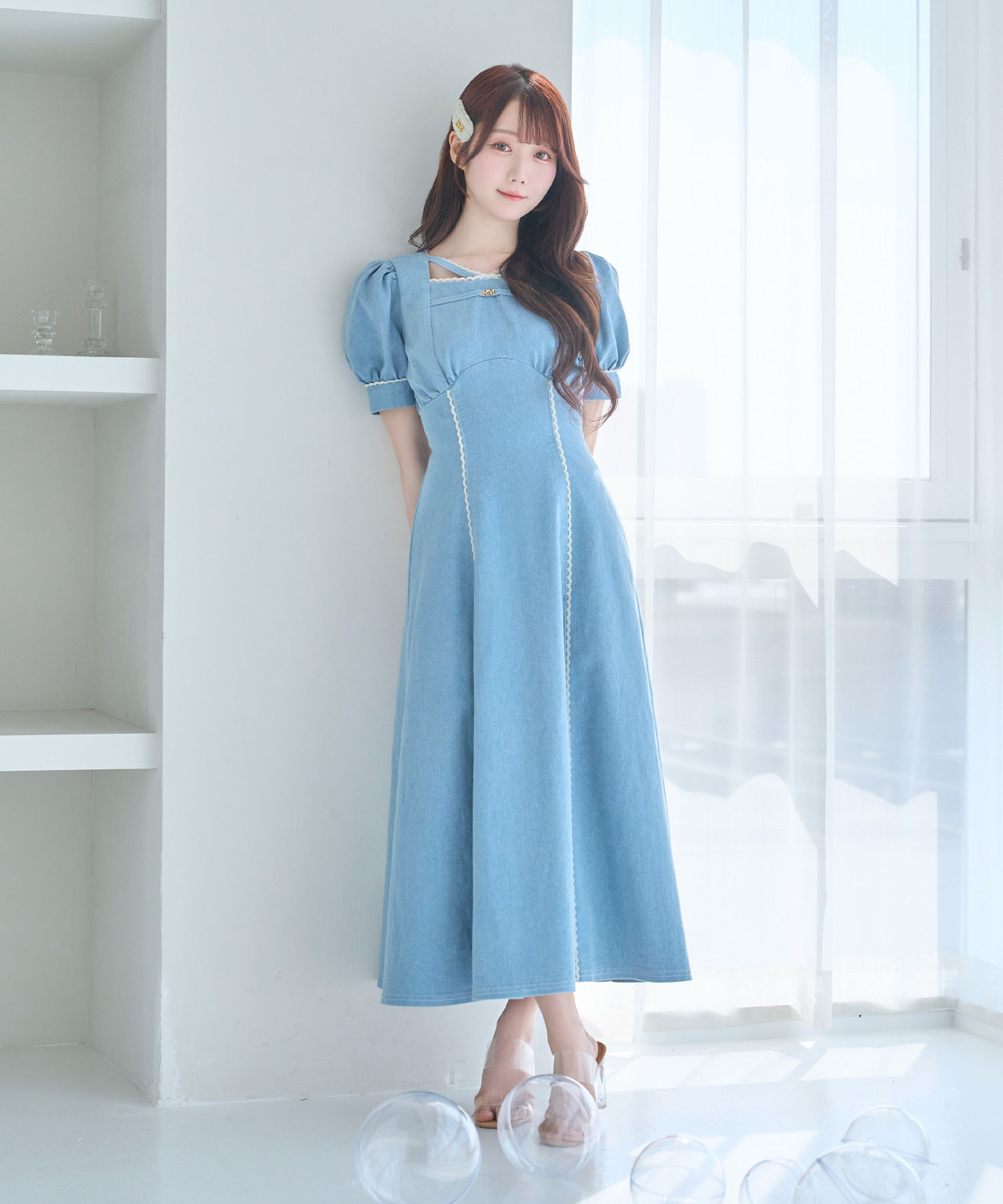 lace denim dress – BUNNY APARTMENT