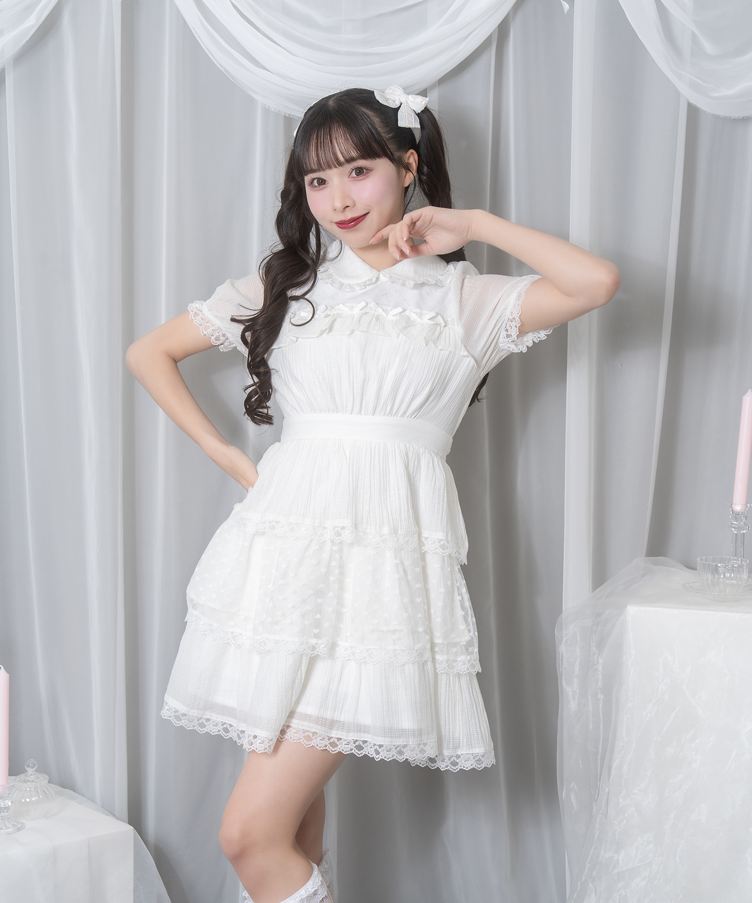 シアーチェックフリルワンピース – BUNNY APARTMENT