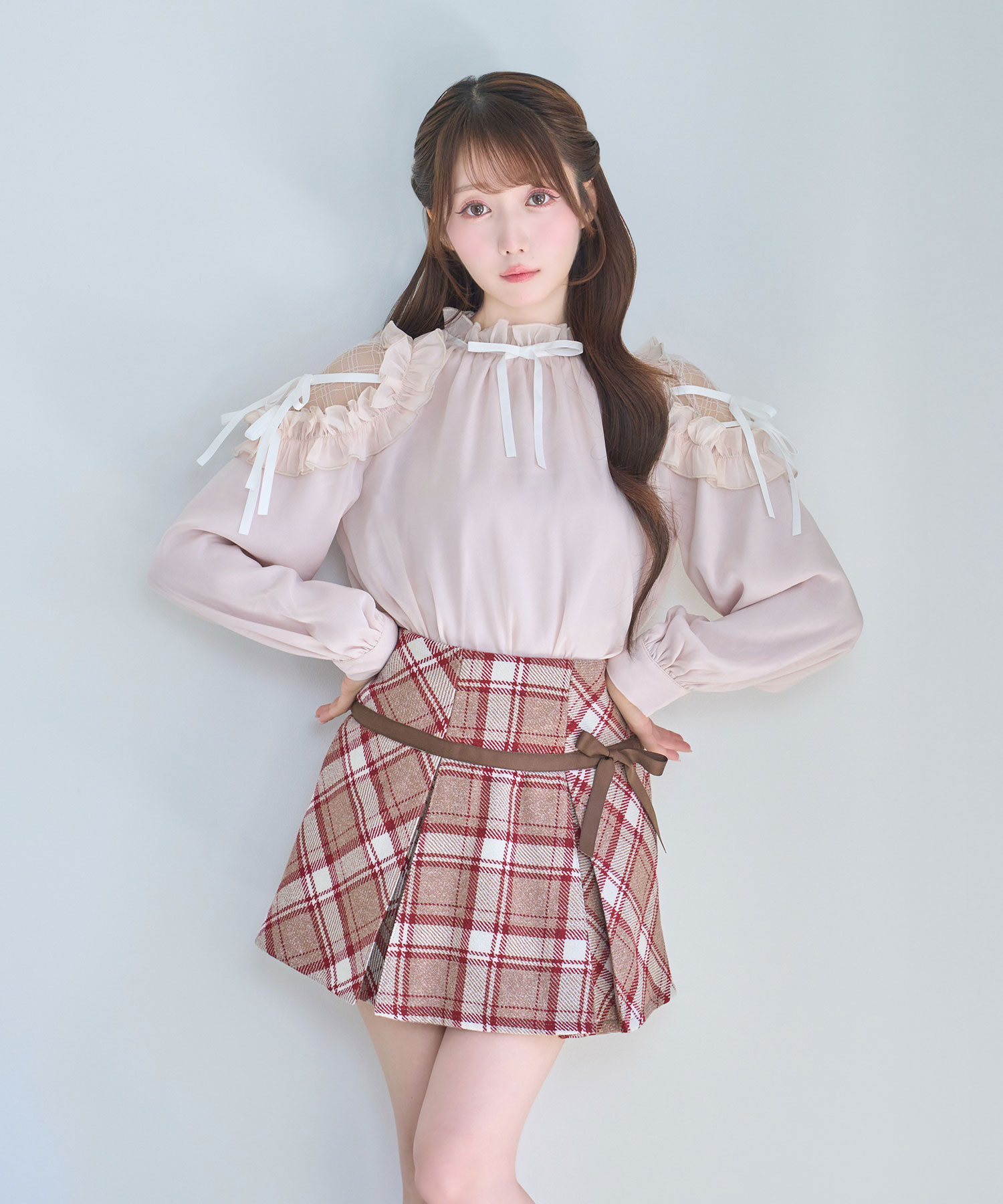Shoulder frills Ribbon blouse – BUNNY APARTMENT