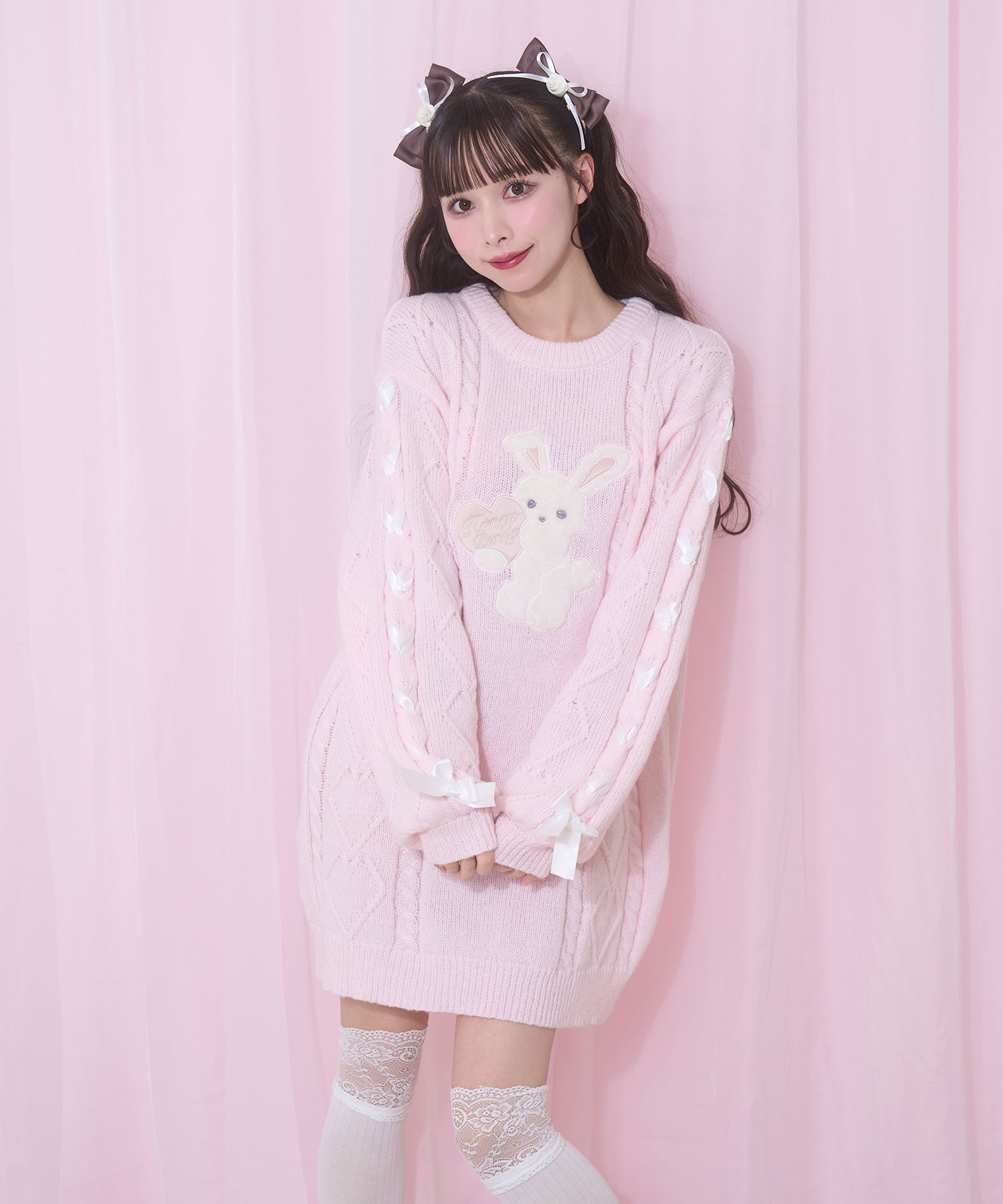 ハニーアップリケニットワンピース – BUNNY APARTMENT