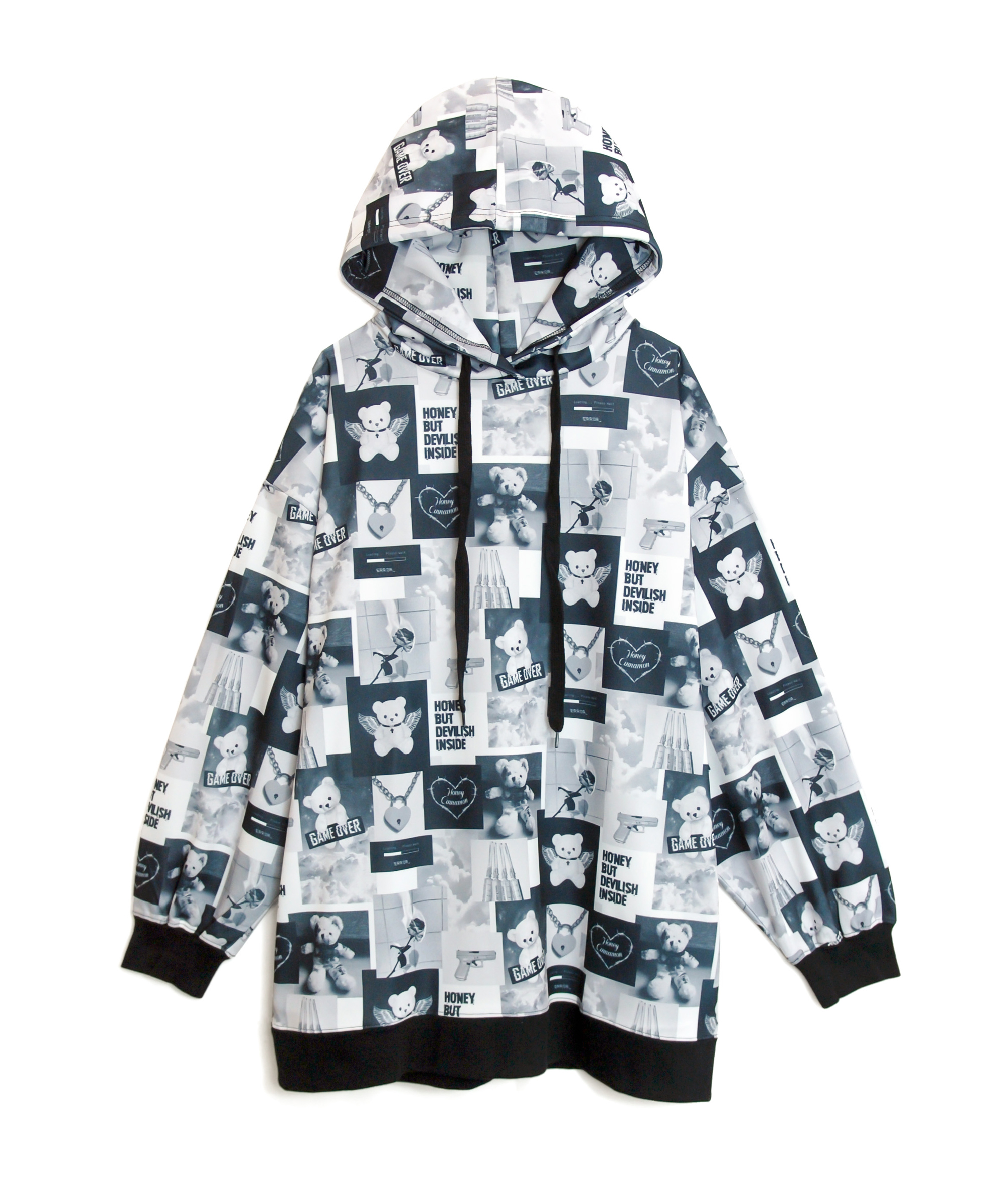 BOX総柄ジャージプルパーカー – BUNNY APARTMENT