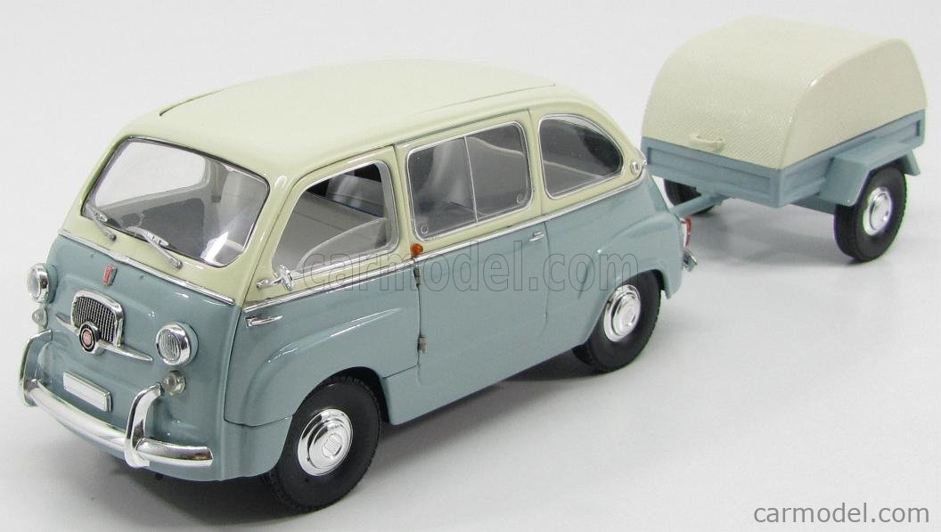 MINIMINIERA MMT74305T Scale 1/18 | FIAT 600 D MULTIPLA + TRAILER