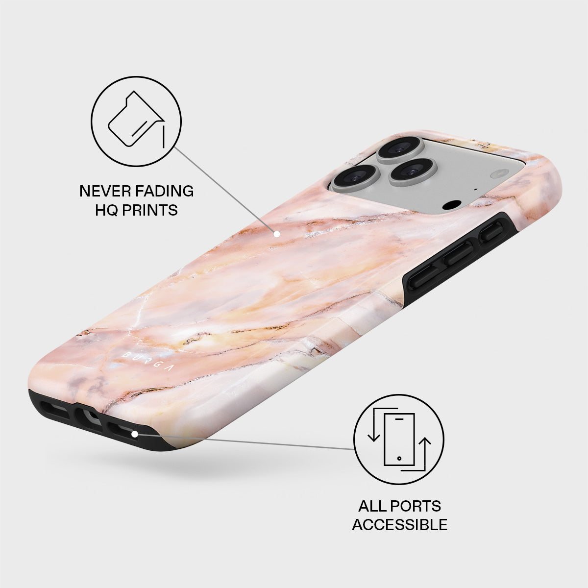 Morning Sunshine - Pastel Marble iPhone 17 Pro Max Case | BURGA