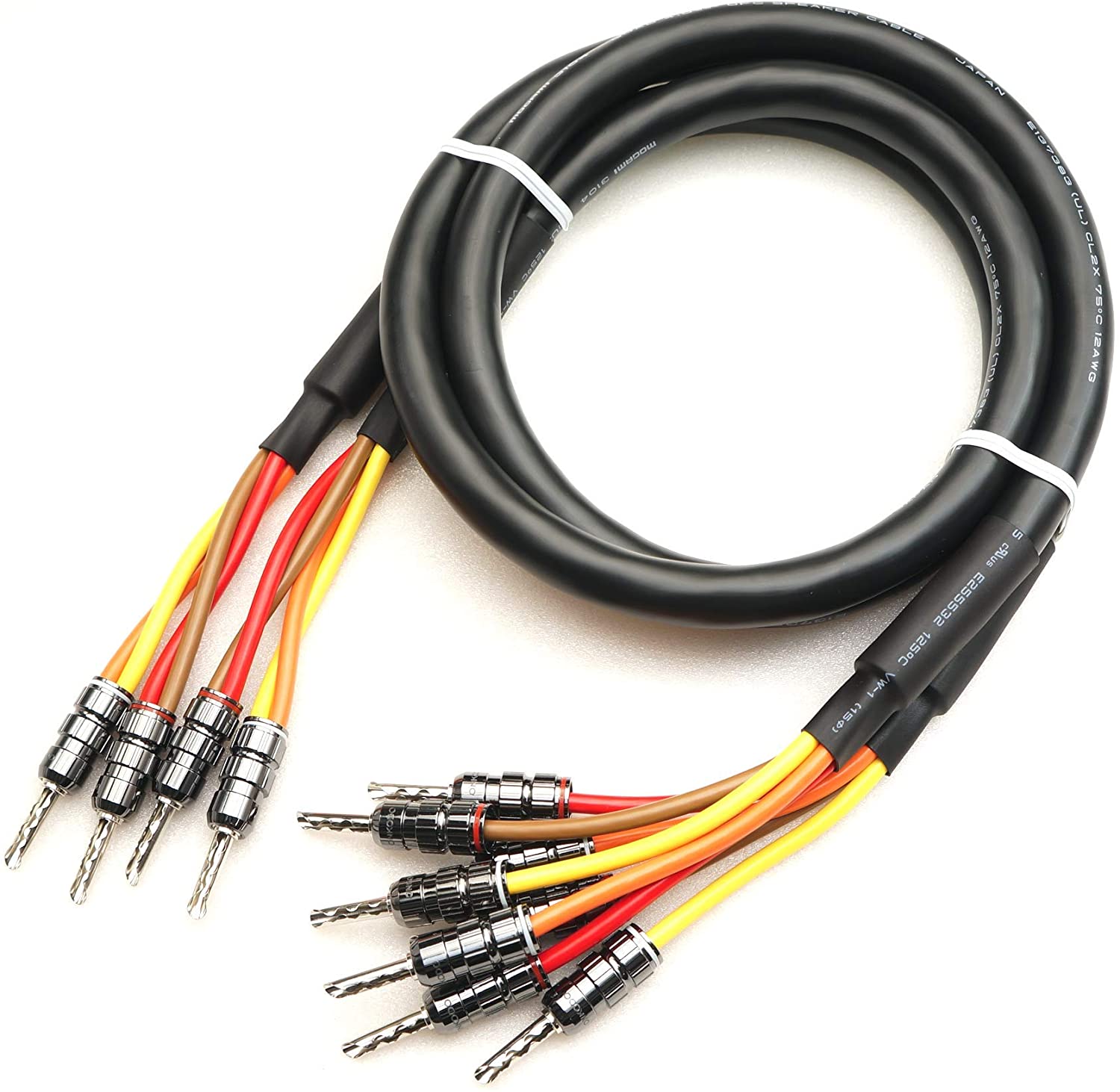 MOGAMI 3104 バイワイヤリング対応 2本セット ベリリウム銅製 ロジウム