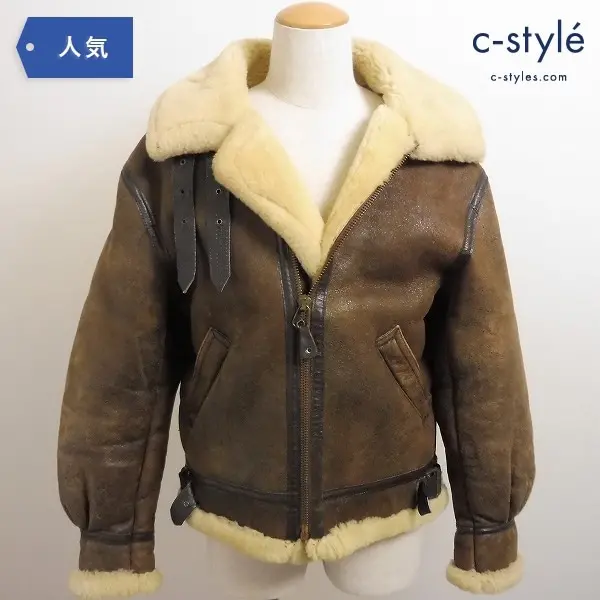 AVIREX アヴィレックス B-3 ムートン フライトジャケット 38 シープ