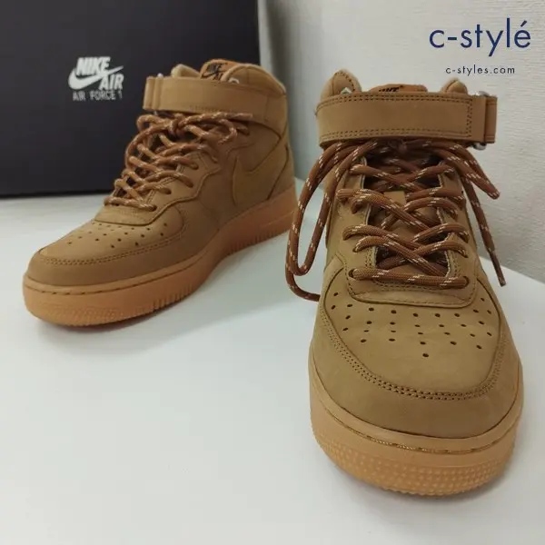 NIKE ナイキ AIR FORCE 1 MID 07 WB 26cm ブラウン系 flax スニーカー