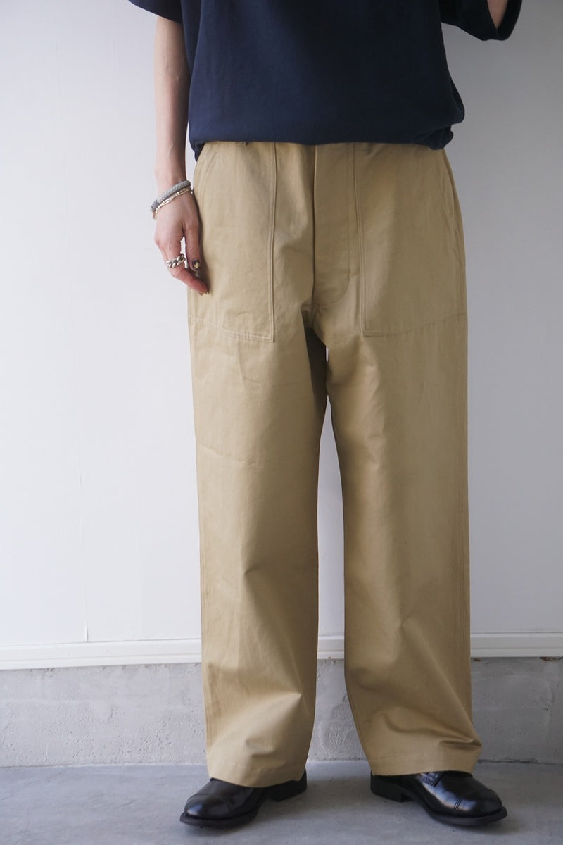 HTS(エイチティーエス) COTTON/LINEN KERSEY BAKER PANTS コットン