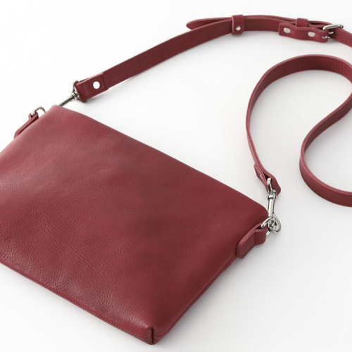 日本製】 ヌメ革 本革 軽量約370g ショルダーバッグ ポシェット