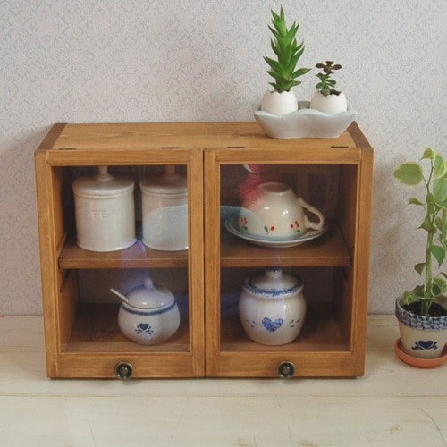 カフェ風ショーケース（受注製作） 棚・シェルフ・ラック green-vega