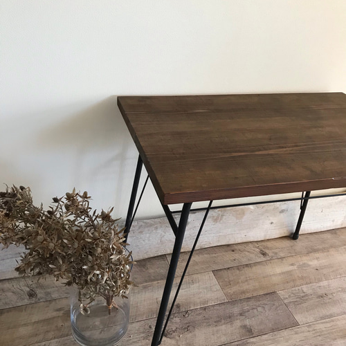 古材 アイアンテーブル 昭和 レトロ 鉄脚 アイアン テーブル カフェ風