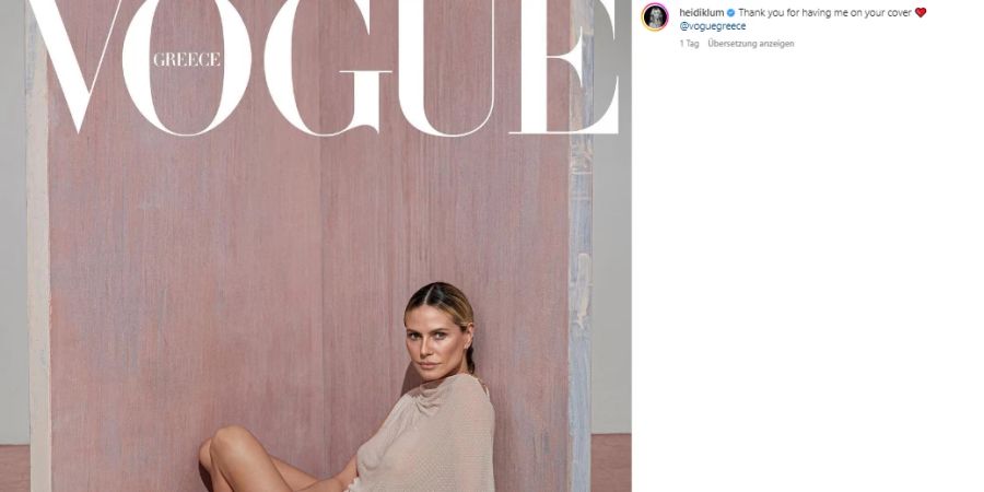 Natürlicher Look: Heidi Klum zeigt auf «Vogue»-Cover viel Haut