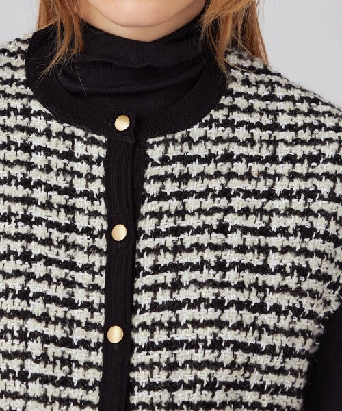 BALLSEY（ボールジィ）の「ニットコンビツイード フレンチスリーブジレ