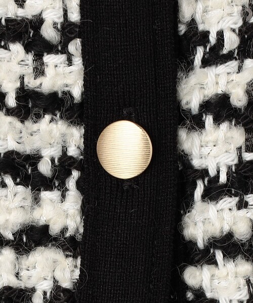 BALLSEY（ボールジィ）の「ニットコンビツイード フレンチスリーブジレ