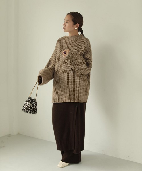 TODAYFUL（トゥデイフル）の「ラップラウンドニットスカート（スカート