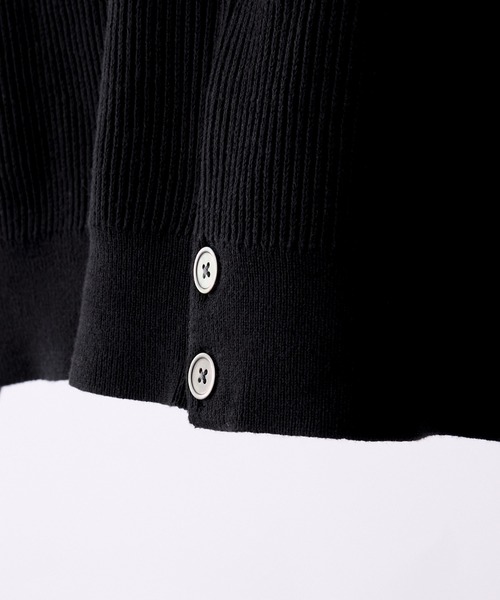 CLEL】Basic/Spray Rib Knit Shirt Cardigan / ベーシック/スプレー畦