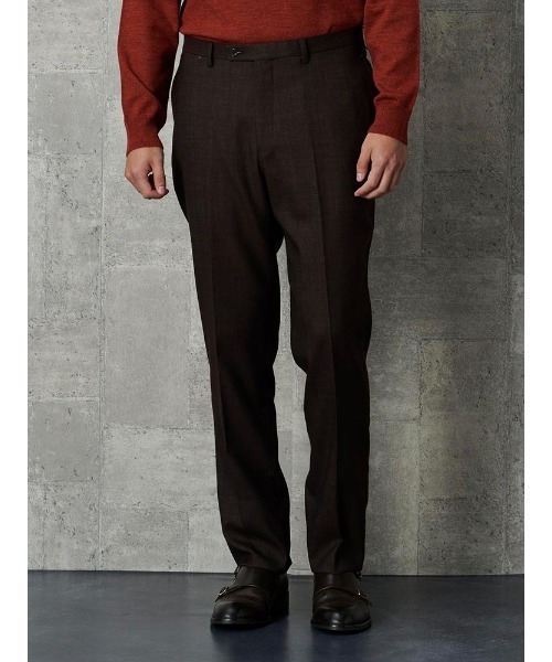 セール】EDWIN ウール混デニムライク テーパードパンツ ブラック