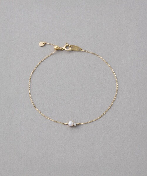 レイヤード] K10YG ダイヤモンド/パール ブレスレット（ブレスレット