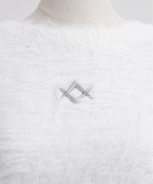 REFLEM/レフレム』ロゴリベットフェザーヤーンPO/ニットプルオーバー