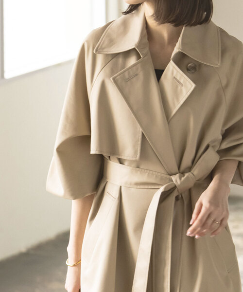 グロウツイルボリューミードレスコート（トレンチコート）｜NOBLE