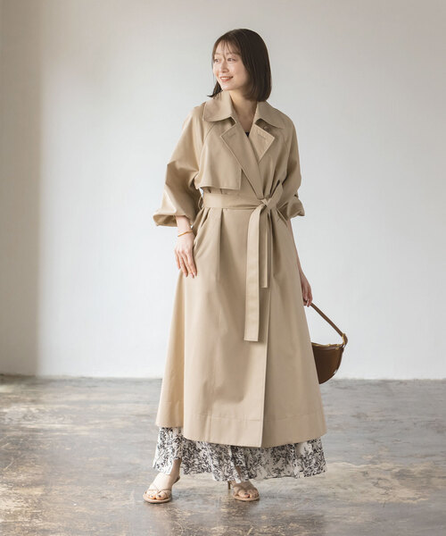 グロウツイルボリューミードレスコート（トレンチコート）｜NOBLE
