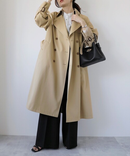 quaranciel:〈洗濯機可能〉ハンサム トレンチ コート（トレンチコート