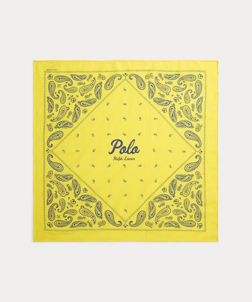 ロゴ ペイズリー コットン バンダナ（バンダナ/スカーフ）｜POLO RALPH