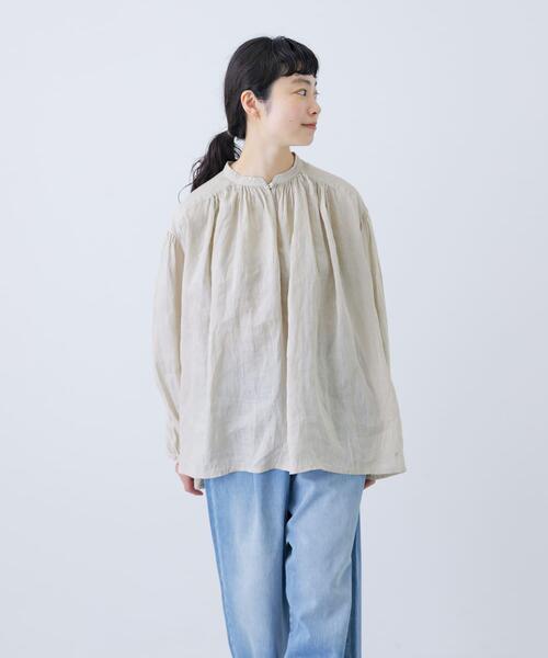 リネンスモックブラウス（シャツ/ブラウス）｜かぐれ（カグレ）の