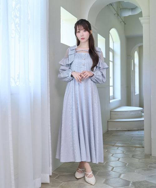 セール】Lace switching jacquard dress（ワンピース）｜Rose Muse