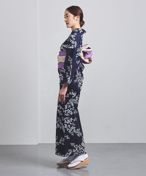 竺仙（チクセン）の「＜竺仙（ちくせん）＞萩 綿絽地染 紺 浴衣（浴衣