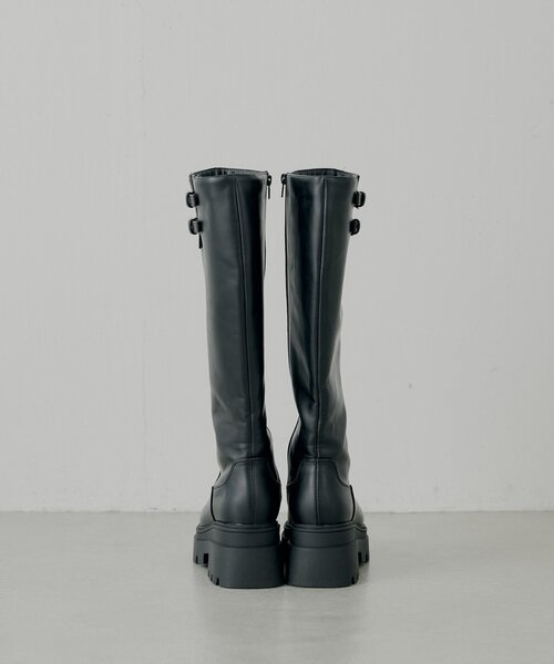 セール】厚底ベルトデザインロングブーツ（ブーツ）｜Chico（チコ）の