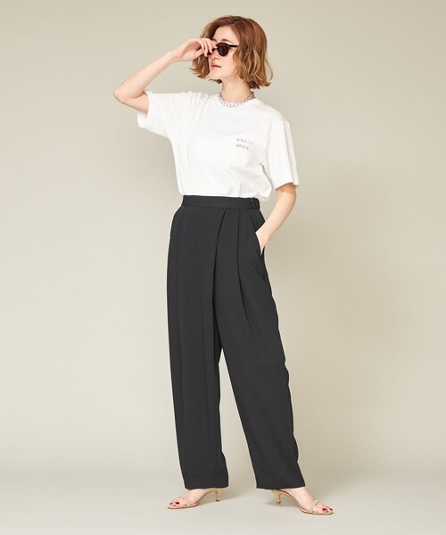 conte（コンテ）の「＜conte＞アシンメトリー タック イージーパンツ